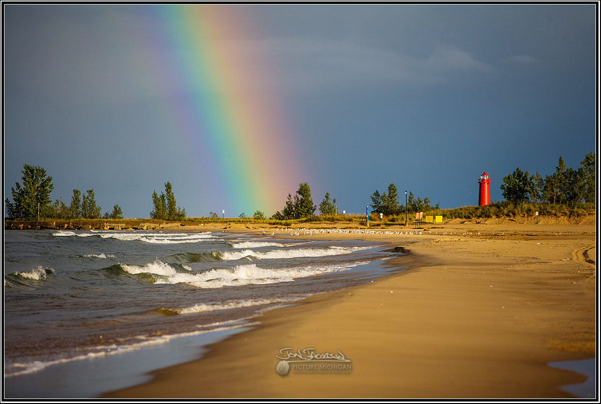 Lake Effect Rainbow over Lake Michigan