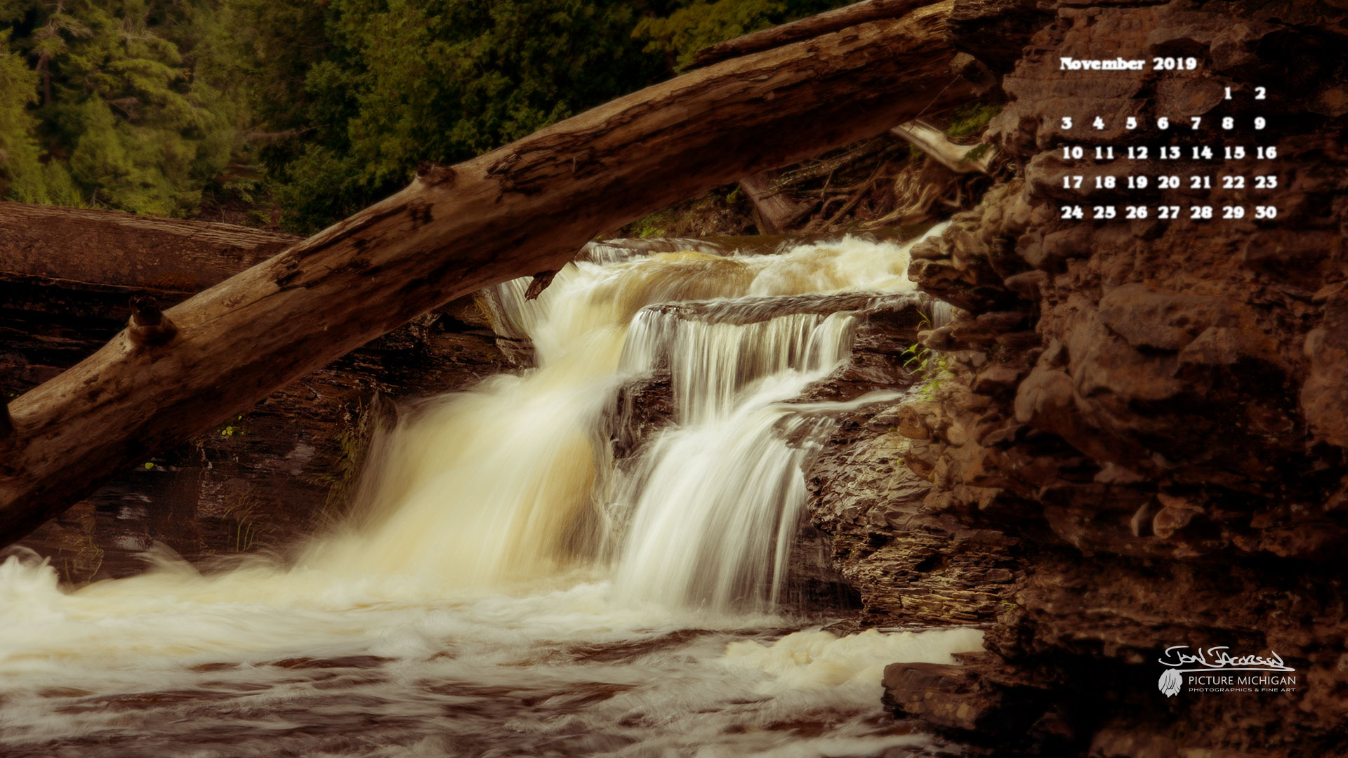 Presque Isle River Waterfall