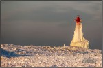 Muskegon Lighthouse Under Ice