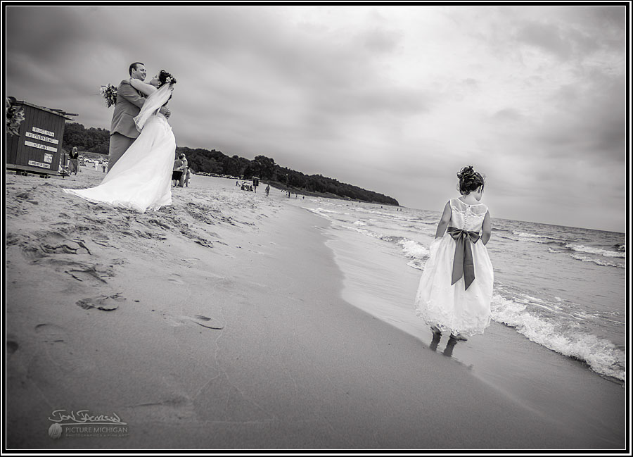Lake Michigan Beach Wedding Photography